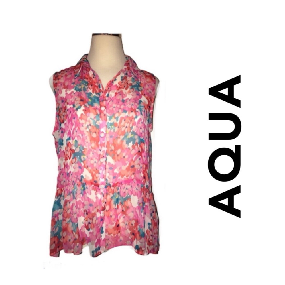 ☀️ AQUA Hi-Lo Top - Bloomingdales